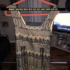 Black and cream dress